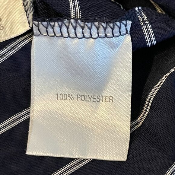 Adidas ClimaCool Baltusrol Golf Polo Shirt Navy & White Stripes L - Picture 4 of 12